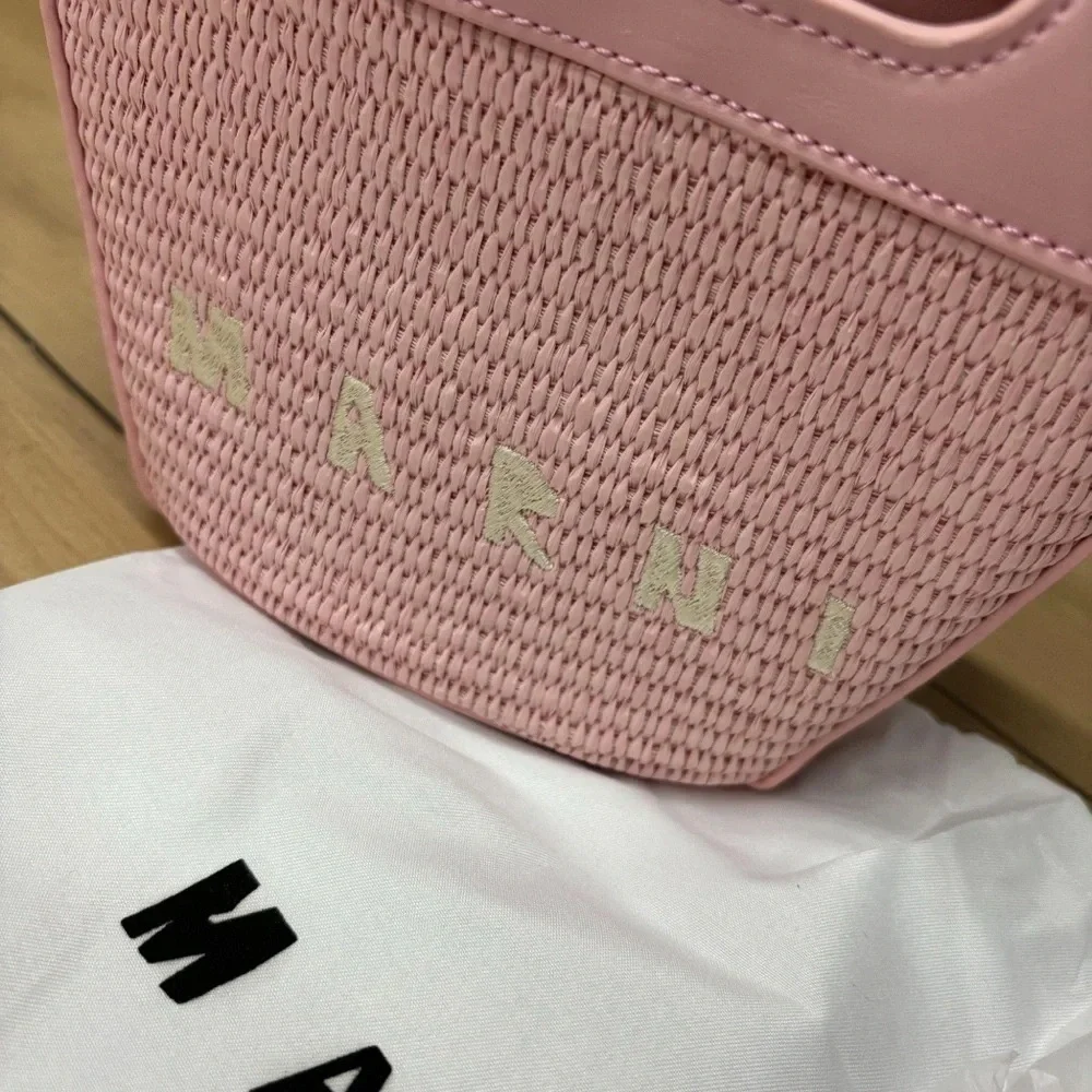 Marni Pink Woven Mini Bag - Picture 3 of 5